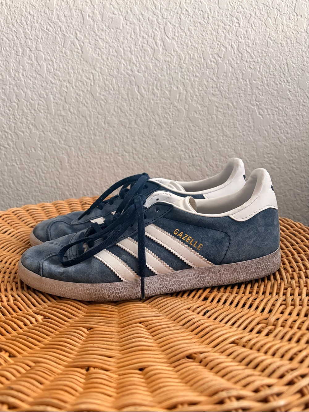 Blue Suede Adidas Gazelle Sneakers W7